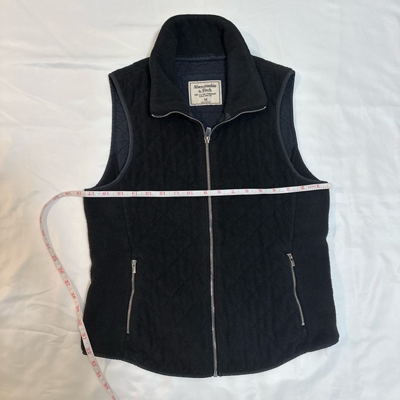 Abercrombie & Fitch Fleece Quilted Vest - Black - M - Picture 7 of 9